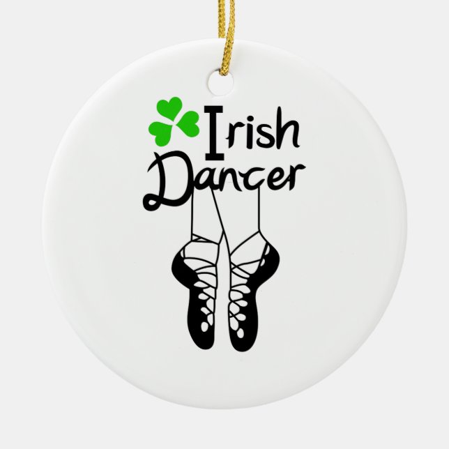 Irish Dancer Ceramic Tree Decoration (Front)