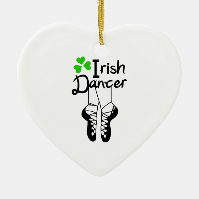 Irish Dancer Ceramic Tree Decoration (Front)