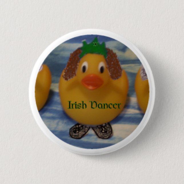 Irish Dancer Duck 6 Cm Round Badge (Front)