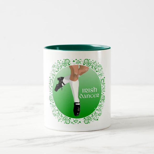 Irish Dancer Hard Shoe Two-Tone Coffee Mug (Center)