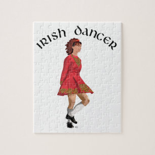 Irish Dancer in Red Jigsaw Puzzle