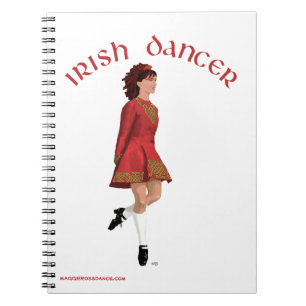 Irish Dancer in Red Spiral Notebook