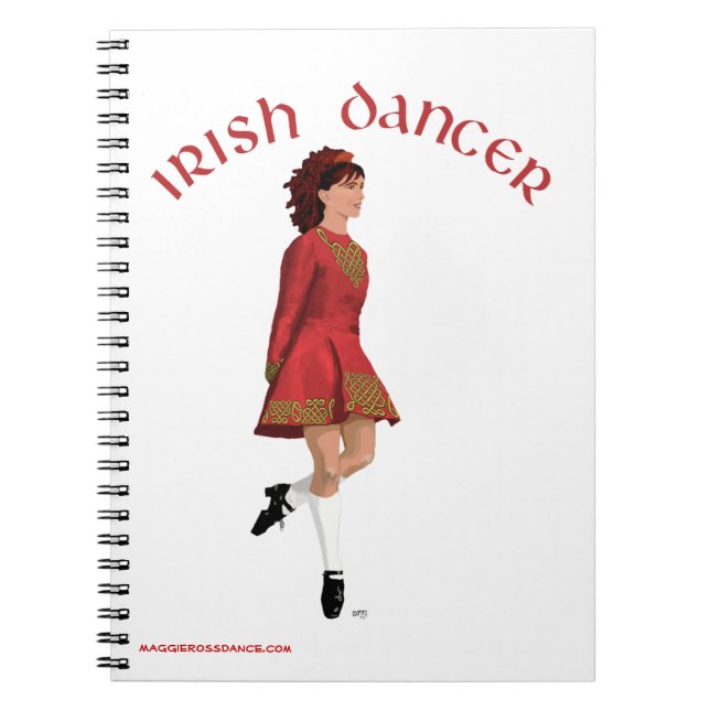 Irish Dancer in Red Spiral Notebook (Front)