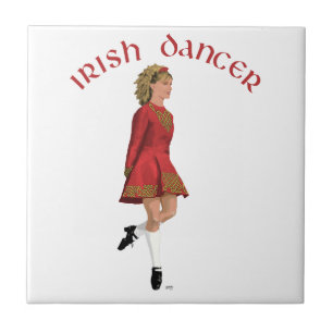 Irish Dancer in Red Tile