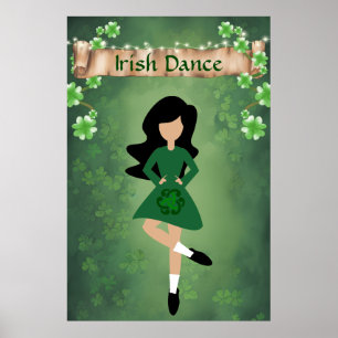 Irish Dancer with Black Hair   Irish Dance Poster