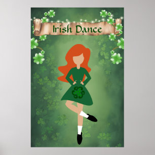 Irish Dancer with Red Hair Irish Dance Poster