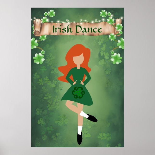 Irish Dancer with Red Hair | Irish Dance Poster (Front)