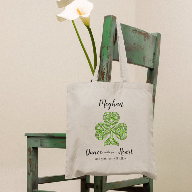 Irish Dancing Shamrock Tote Bag (Creator Uploaded)
