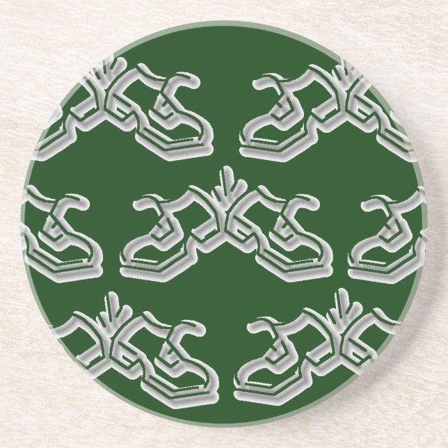 Irish Dancing Shoes St Patrick's Sandstone Coaster (Front)