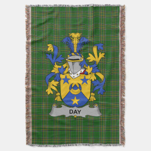 Irish Day Coat of Arms Family Crest Ireland Throw Blanket