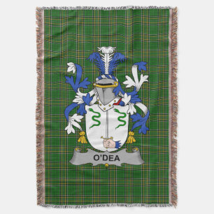  Irish Dea or O_Dea Coat of Arms Family Crest Irel Throw Blanket