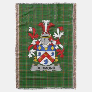 Irish Dermond or O_Dermond Coat of Arms Family Cr Throw Blanket