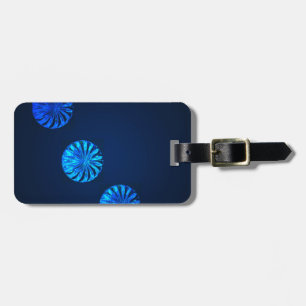 Irish Design Blue Crystal Luggage Tag