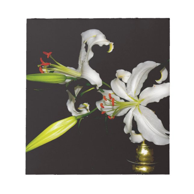 Irish Design- Brass and Flower Collection Notepad (Front)