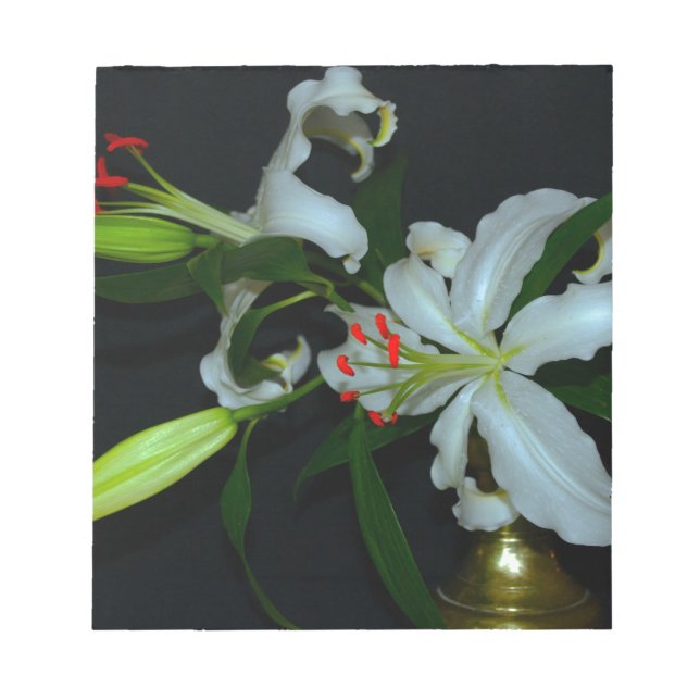 Irish Design-Brass and Flower Collection Notepad (Front)