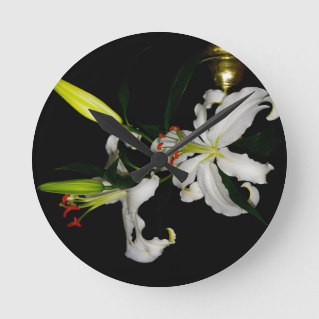 Irish Design-The Flower Collection Round Clock (Front)