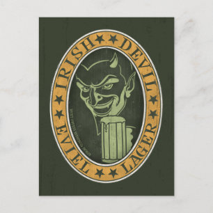 Irish Devil Eviel Lager Postcard