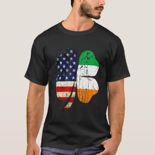 Irish Distressed American Flag Ireland Flag St Pat T-Shirt