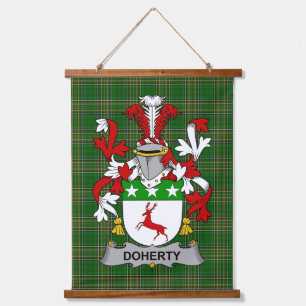 Irish Doherty or O_Doherty Coat of Arms Family Cre Hanging Tapestry