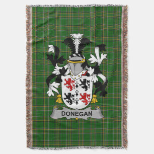  Irish Donegan or O_Donagan Coat of Arms Family Cr Throw Blanket