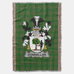  Irish Donnellan or O_Donnellan Coat of Arms Famil Throw Blanket