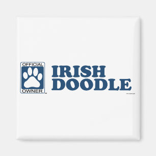 Irish Doodle Blue Magnet