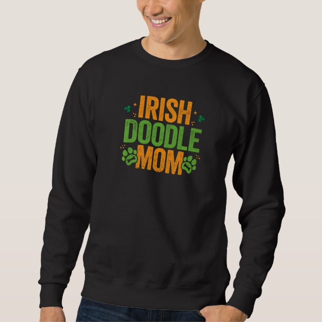 Irish Doodle Mum  Dog Mama Sweatshirt (Front)