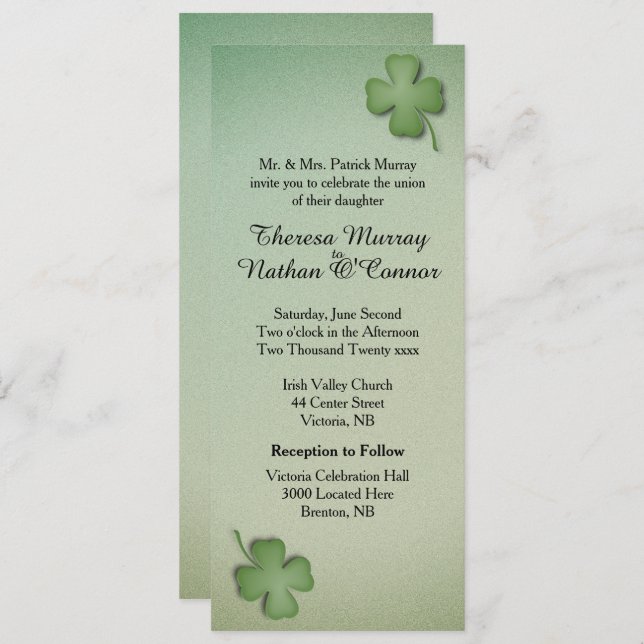 Irish Dreaming Wedding Invitation (Front/Back)