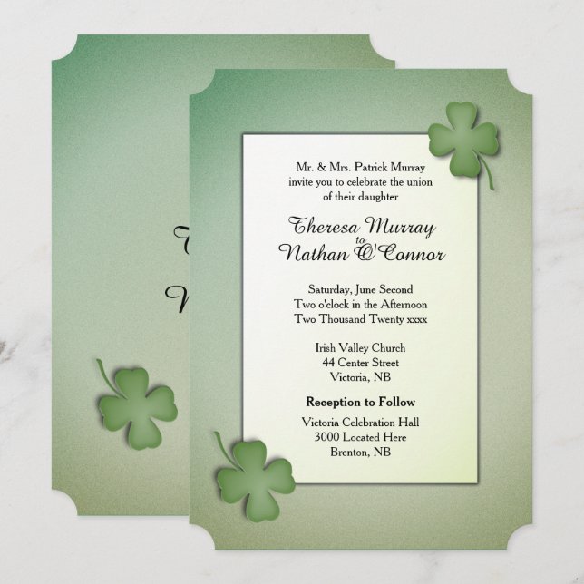 Irish Dreaming Wedding Invitation (Front/Back)