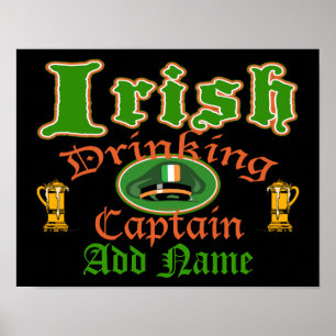 Irish Drinking Cptn Poster