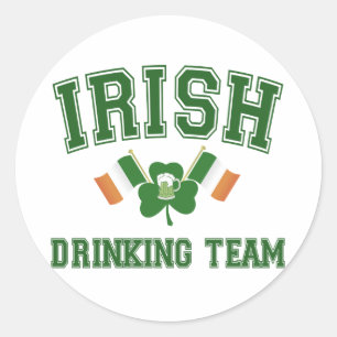 Irish Drinking Team Classic Round Sticker