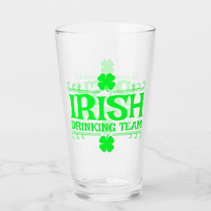 Irish Drinking Team, Lucky, Shamrock, Green Beer, Glass