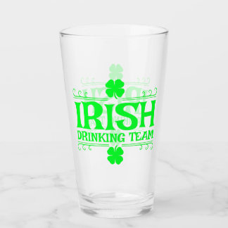 Irish Drinking Team, Lucky, Shamrock, Green Beer, Glass