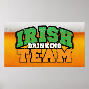 Irish Drinking Team Poster $18.95