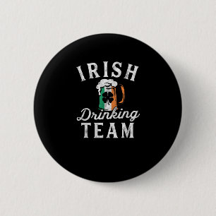 Irish Drinking Team Shirt St Patrick's Day Group S 6 Cm Round Badge