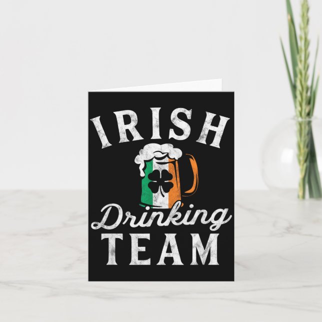 Irish Drinking Team Shirt St Patrick's Day Group S Card (Front)