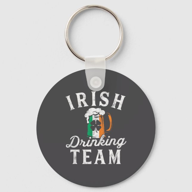 Irish Drinking Team Shirt St Patrick's Day Group S Key Ring (Front)