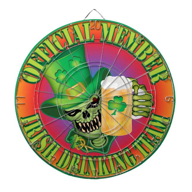 Irish Drinking Team Skull Dartboard (Front)