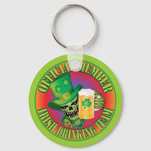 Irish Drinking Team Skull Key Ring (Front)