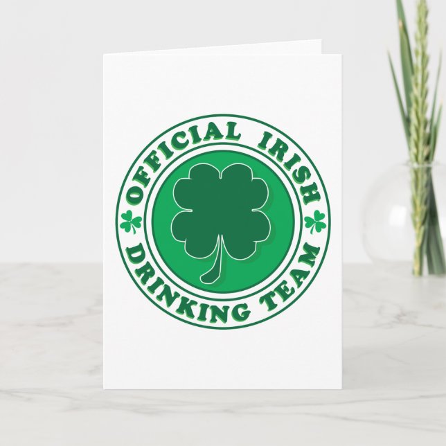 Irish Drinking Team/St. Patrick's Day Card (Front)