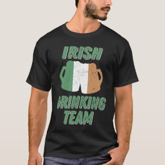 Irish Drinking Team  St Patrick's Day Ireland Flag T-Shirt