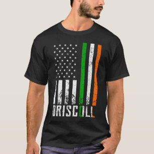 Irish DRISCOLL Family American Flag Ireland Flag T-Shirt