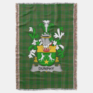  Irish Dunphy (Middle Temple - Burke_s) Coat of Ar Throw Blanket