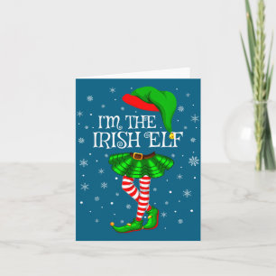 Irish Elf Christmas Matching Family Women Girls El Card