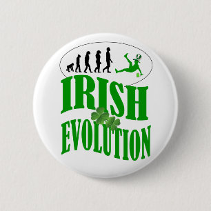 Irish evolution 6 cm round badge