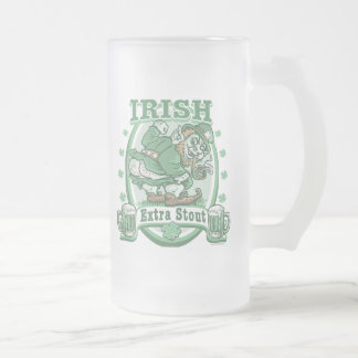 Irish Extra Stout Beer Gear Frosted Glass Beer Mug