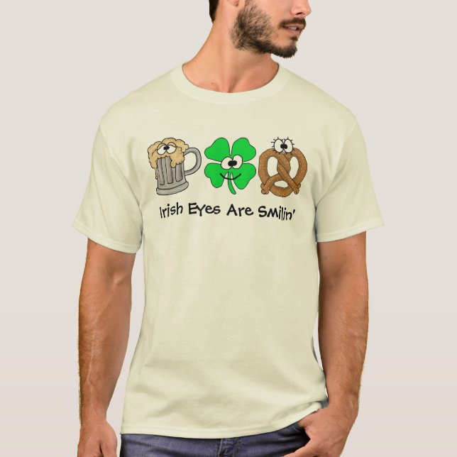 Irish Eyes Are Smilin'  Funny T-shirt (Front)