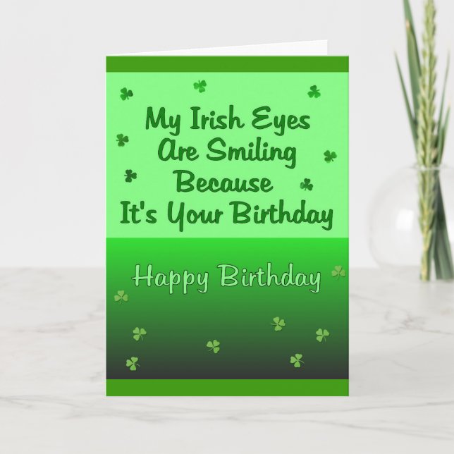 Irish Eyes Birthday Card (Front)