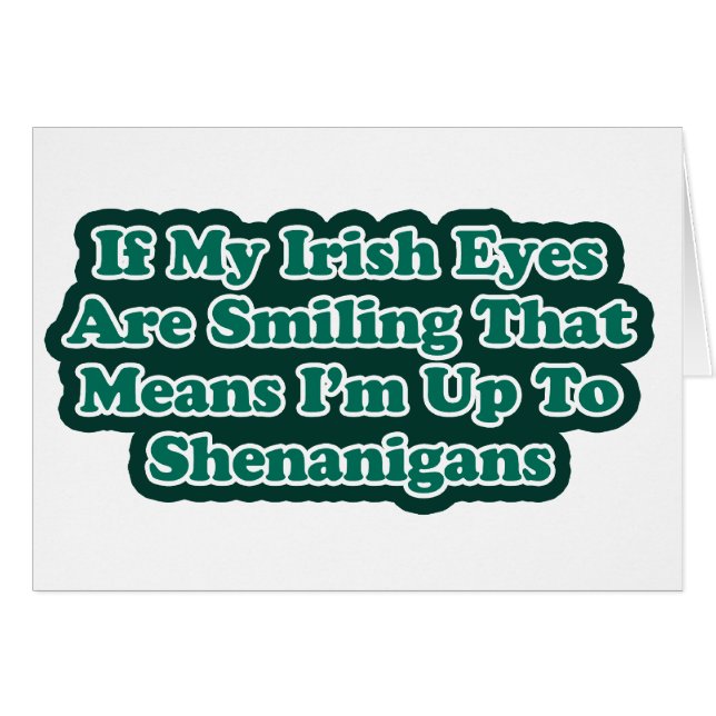 Irish Eyes Quote (Front Horizontal)