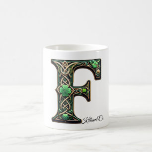 Irish F Monogram Coffee Up Coffee Mug